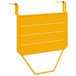vidaXL Table suspendue pliante en acier jaune 60x40 cm