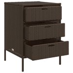 vidaXL Armoire de rangement de jardin marron 55x59x80cm résine tressée