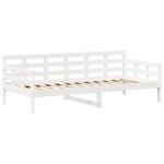 vidaXL Lit de jour avec toit blanc 90x200 cm bois de pin massif