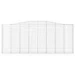 vidaXL Paniers à gabions arqués 2 Pièces 400x30x160/180 cm Fer galvanisé