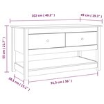 vidaXL Table basse Noir 102x49x55 cm Bois massif de pin