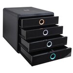 Module De Classement Pop-box 4 Tiroirs Aquarel - Couleurs Assorties - Exacompta