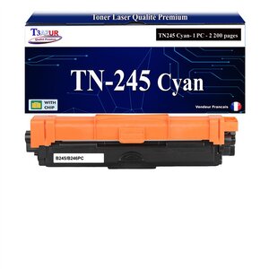 T3AZUR - Toner compatible avec Brother TN245 pour Brother HL-3172CDW  HL3172CDW - Cyan