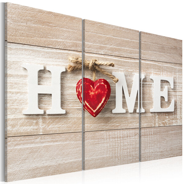 Tableau - the heart of the home l x h en cm 90x60