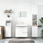 vidaXL Armoire de salle de bain blanc brillant 65x33x60 cm