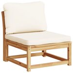 vidaXL Salon de jardin avec coussins bois massif d'acacia
