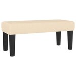 vidaXL Sommier à lattes de lit avec matelas Crème 100x200 cm Tissu