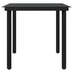 vidaXL Ensemble à manger de jardin avec coussins 5 Pièces Noir