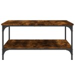 vidaXL Table basse chêne fumé 80x80x40 cm bois d'ingénierie