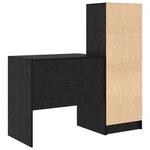 Bureau vidaXL avec rangement en chêne noir en bois d'ingénierie