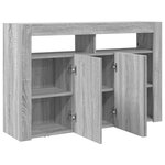 vidaXL Buffet Gris sonoma Bois d'ingénierie 116 x 30 x 75 cm Buffet