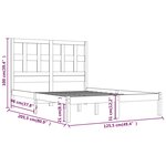 vidaXL Cadre de lit sans matelas blanc 120x200 cm bois de pin massif