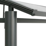 vidaXL Gazebo BBQ et étagères latérales anthracite 210x114x230cm acier