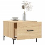 vidaXL Table basse Chêne sonoma 50x50x40 cm Bois d'ingénierie