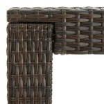 vidaXL Table de bar de jardin Marron 140 5x60 5x110 5cm Résine tressée