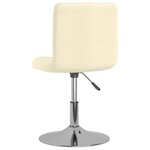 vidaXL Chaises pivotantes à manger lot de 6 Crème Tissu