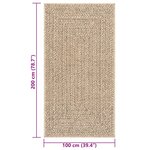vidaXL Tapis ZIZUR 100x200 cm aspect de jute intérieur et extérieur