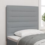 vidaXL Tête de lit LED Design Lignes Gris clair 80 cm Tissu