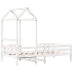 vidaXL Cadre de lit avec toit sans matelas blanc 100x200 cm