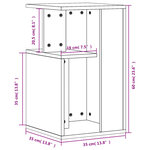 vidaXL Table d'appoint chêne fumé 35x35x60 cm bois d'ingénierie