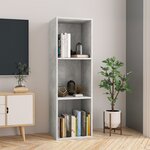 vidaXL Bibliothèque/Meuble TV Gris béton 36x30x114cm Bois d’ingénierie