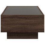 vidaXL Table basse avec LED chêne marron 90x50x30 cm bois d'ingénierie