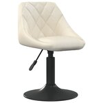 Vidaxl chaises pivotantes de salle à manger 2 pcs crème velours