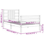 vidaXL Cadre de lit sans matelas 90x200 cm bois de pin massif