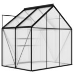 vidaXL Serre Anthracite Aluminium 2 47 m²