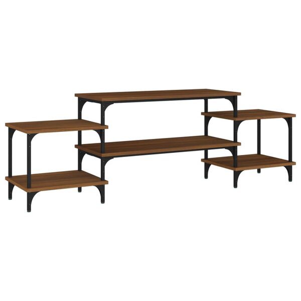 vidaXL Meuble TV Chêne marron 157x35x52 cm bois d'ingénierie