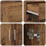 vidaXL Meuble de rangement vieux bois 80x42 5x93 5 cm en bois d'ingénierie
