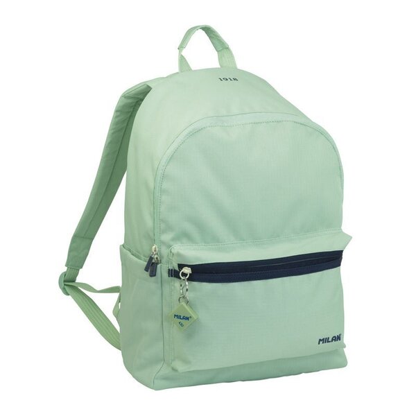 Sac à dos urbain Milan Series 1918 22L - Poche avant + 2 poches latérales - Poignées réglables et rembourrées - Taille 41x30x18cm - Couleur Vert