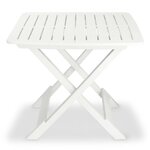 Ensemble de bistro jardin meuble extérieur terrasse pliable 3 pièces plastique blanc 02_0013545
