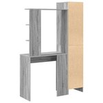 vidaXL Bureau avec rangement Gris Sonoma Bois d'ingénierie