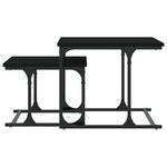 vidaXL Table basse gigogne 2 Pièces noir bois d'ingénierie