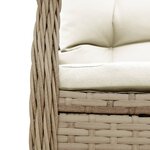 vidaXL Ensemble de bistro 3 Pièces avec coussins beige résine tressée