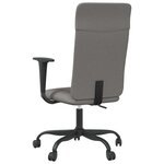 Chaise fauteuil siège de bureau informatique étude réglable en hauteur foncé tissu gris 02_0024070