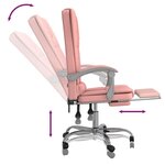 Fauteuil de massage inclinable de bureau informatique étude Rose similicuir rose 02_0025390