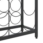 vidaXL Casier à bouteilles de 95 bouteilles noir 54x18x200cm fer forgé