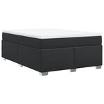 vidaXL Sommier à lattes de lit avec matelas Noir 160x200 cm