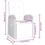 vidaXL Ensemble de salle à manger de jardin 3 pièces avec coussins - Rattan poly gris