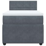 vidaXL Sommier à lattes de lit et matelas Gris foncé 80x200 cm Velours