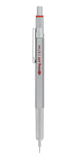 Porte-mine mécanique rOtring 600  0 7 mm  corps argent (1904444)
