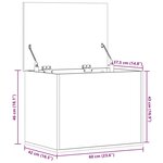 vidaXL Boîte de rangement chêne fumé 60x42x46 cm bois d'ingénierie