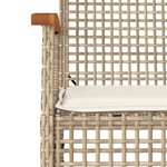 vidaXL Ensemble à manger de jardin avec coussins 5Pièces Beige poly rotin