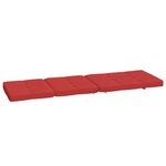 vidaXL Coussins de chaise longue lot de 2 rouge tissu oxford
