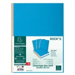 Paquet De 10 Chemises À Soufflet Dos Toilé Rock''s 320g/m2 - 24x32cm - Bleu - X 10 - Exacompta