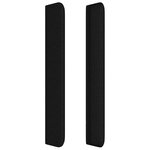 vidaXL Tête de lit avec oreilles Noir 183x16x118/128 cm Tissu