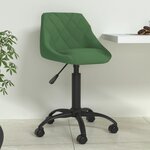 Vidaxl chaise de salle à manger vert foncé velours