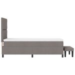 vidaXL Lit à sommier tapissier avec matelas et banc taupe 90x190 cm en tissu
